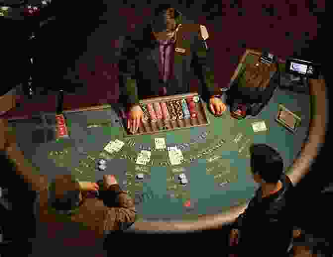 A Blackjack Table With A Dealer And Two Players Winning Casino Blackjack For The Non Counter