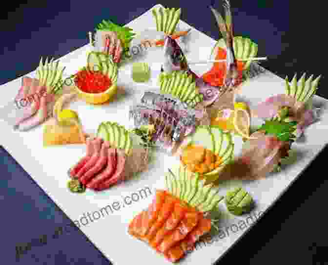 A Plate Of Sushi With Fresh Fish And Vegetables TokyoNoodle Atsushi Wada