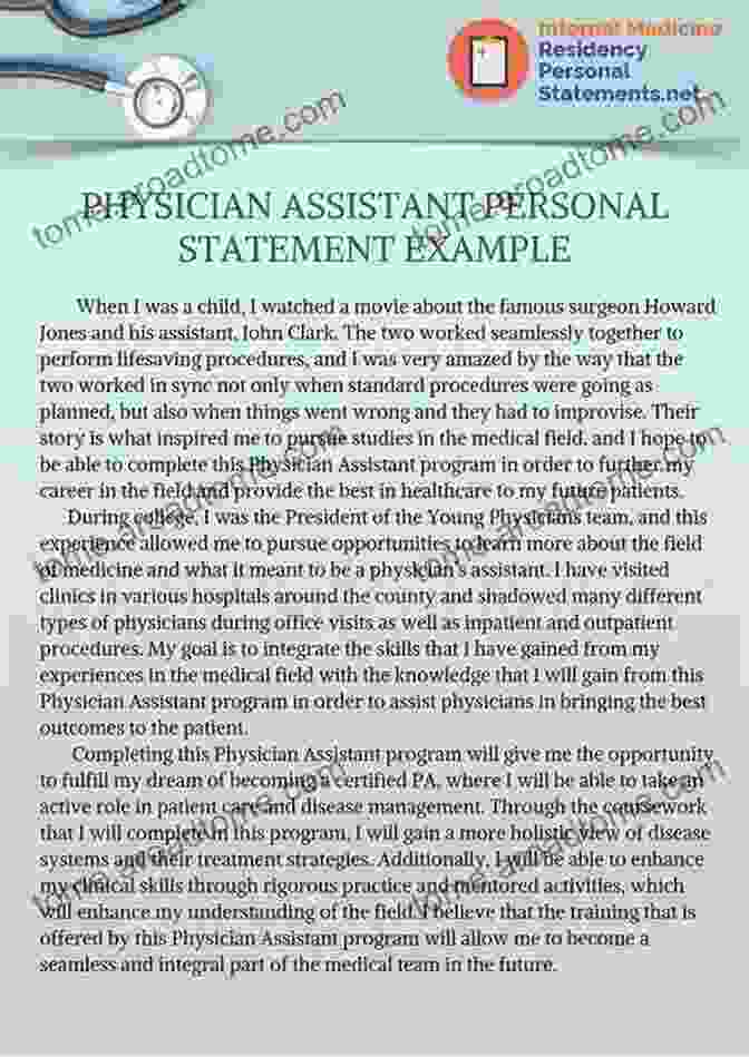 Aspiring Physician Assistant Writing A Personal Statement Physician Assistant School Personal Statement Guide: Tips Tricks And Techniques To Write Your PA School Essay (Physician Assistant School Guides 1)