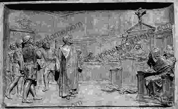 Giordano Bruno Being Interrogated By The Roman Inquisition In The 16th Century. The Pope And The Heretic: The True Story Of Giordano Bruno The Man Who Dared To Defy The Roman Inquisition