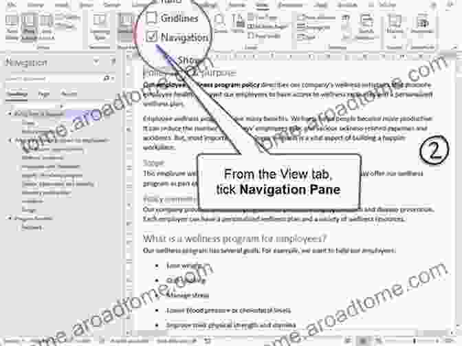 Image Of Navigation Pane In Ms Word 46 MS Word Tips Tricks For Higher Productivity At Home And Office