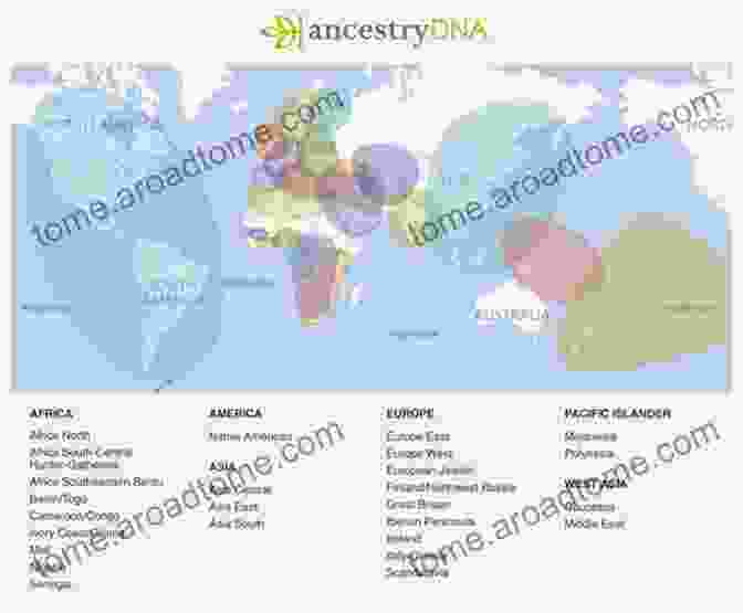 Map Of The World With Different Colored Regions, Representing The Genetic Ancestry Of Different Nations The History And Geography Of Human Genes: Abridged Edition