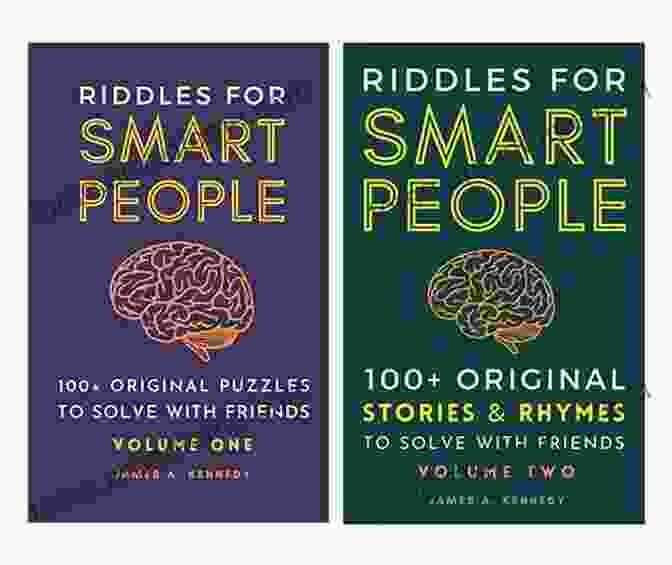 Riddles For Smart People Book Cover Featuring A Mysterious Silhouette And Enigmatic Symbols Riddles For Smart People: 100+ Original Puzzles To Solve With Friends (Volume 2) (Books For Smart People)